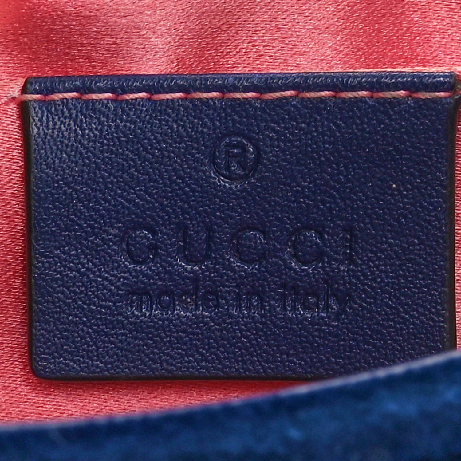 Gucci Velvet Matelasse Mini GG Marmont Shoulder Bag Cobalt Blue 6 of 10