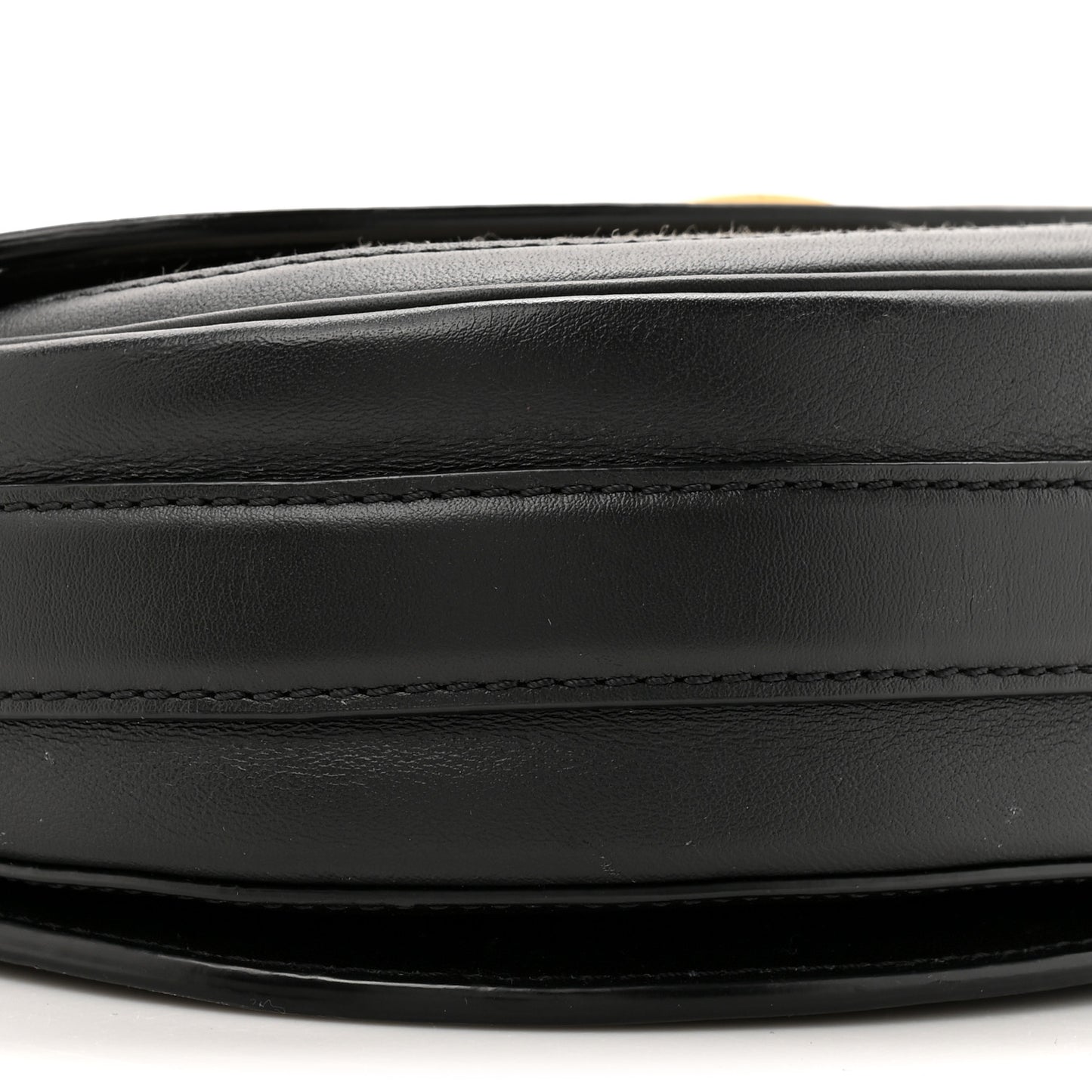 Calfskin Linen Small Travia Crossbody Black