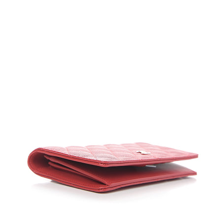 Chanel Caviar Quilted Yen Wallet Dark Red 3 of 7