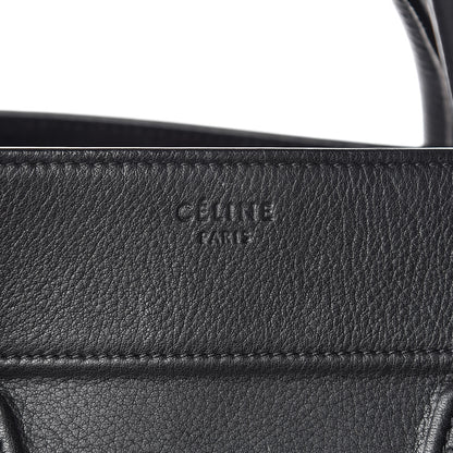 Celine Supple Calfskin Medium Phantom Luggage Black 6 of 12