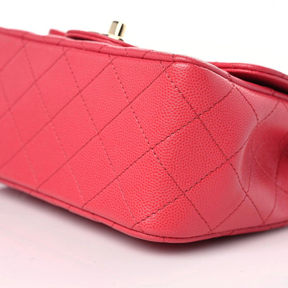 Chanel Caviar Quilted Mini Square Flap Pink 10 of 11