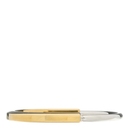 Tiffany 18K Yellow White Gold Tiffany Lock Bangle Bracelet 3 of 10