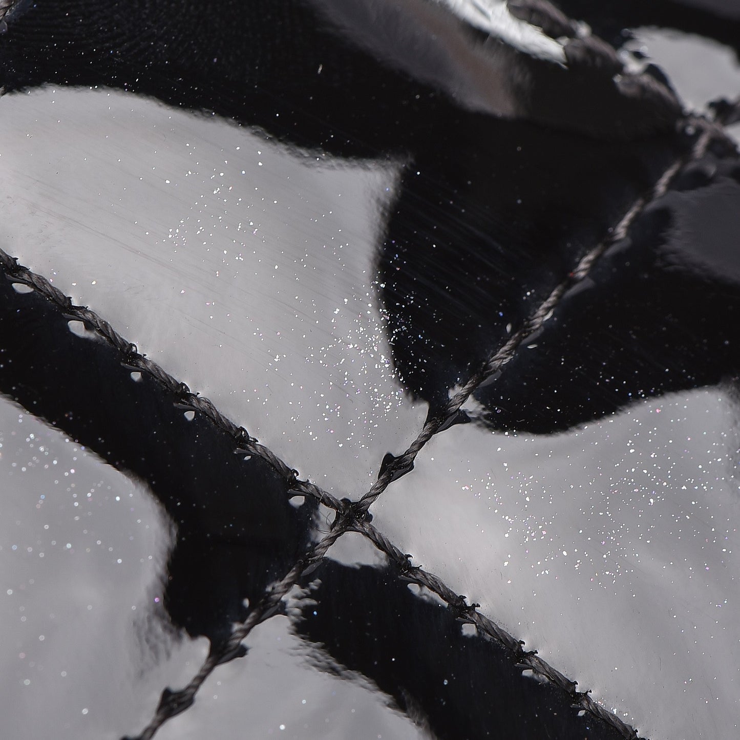 Patent Quilted Crossbody Black