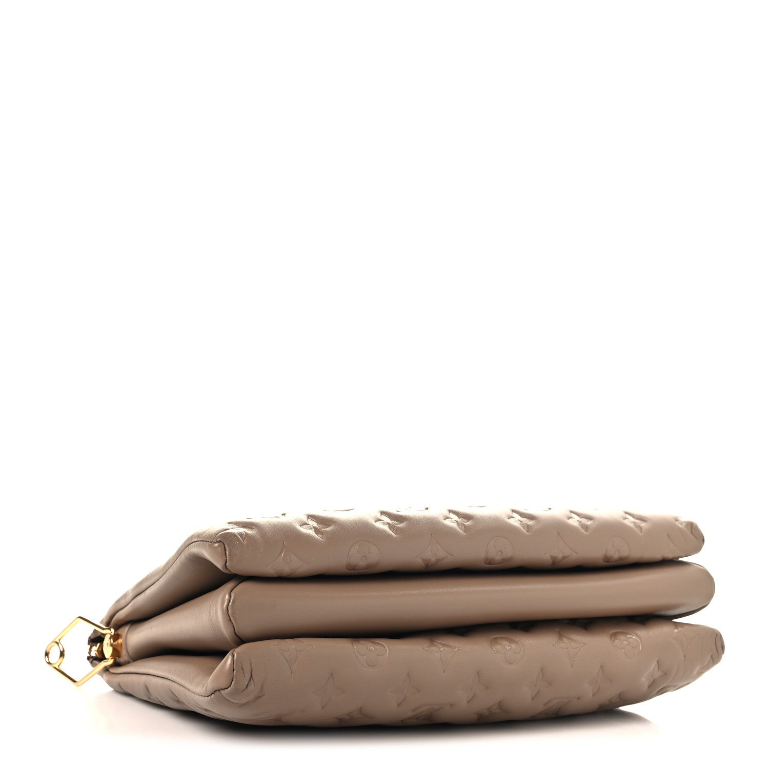 Louis Vuitton Lambskin Embossed Monogram Coussin MM Taupe 4 of 11