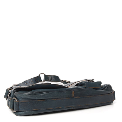 Christian Dior Calfskin Medium Gaucho Double Saddle Bag Dark Blue 3 of 12