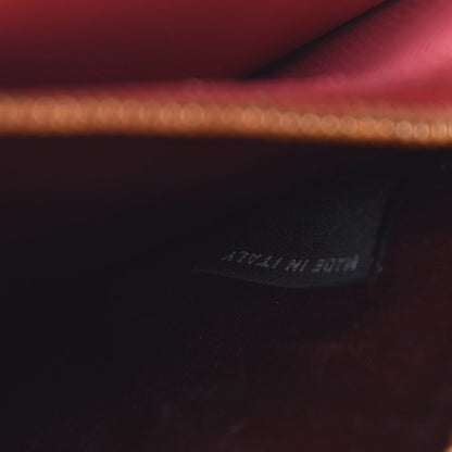 Prada Saffiano Metal Oro Chain Wallet Fragola 9 of 10
