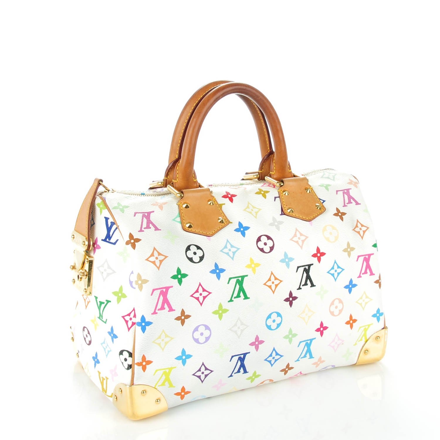 Louis Vuitton Monogram Multicolor Speedy 30 White 3 of 8