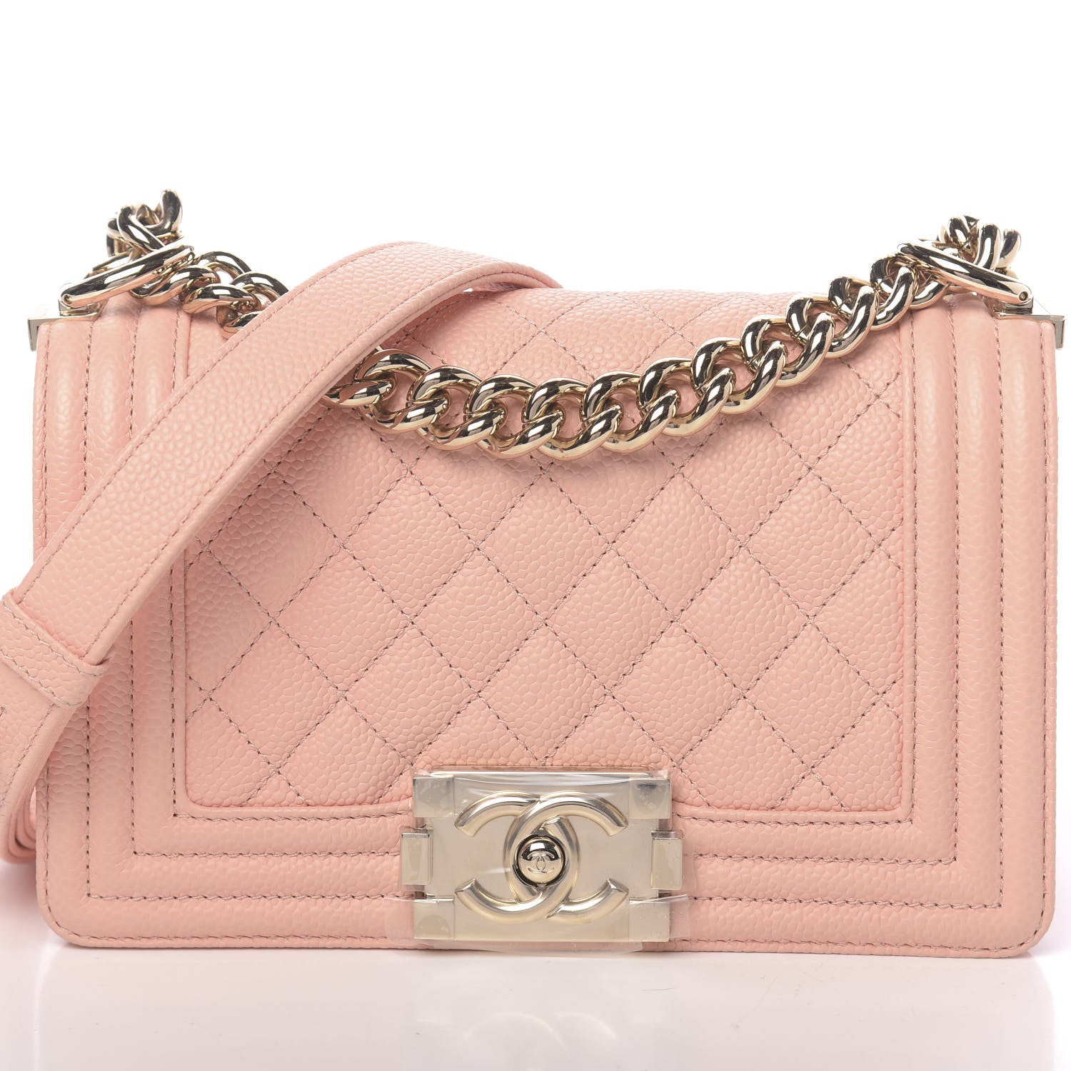 Chanel Caviar Quilted Small Boy Flap Light Pink 8 of 10