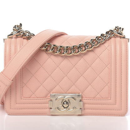 Chanel Caviar Quilted Small Boy Flap Light Pink 8 of 10