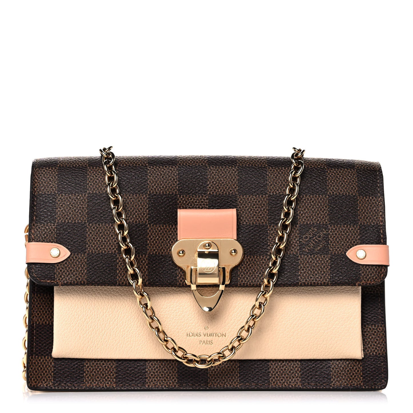 Damier Ebene Vavin Chain Wallet Creme