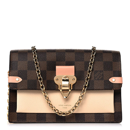 Louis Vuitton Damier Ebene Vavin Chain Wallet Creme 1 of 11