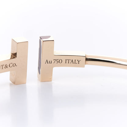 Tiffany 18K Rose Gold Black Onyx T Wire Bracelet 5 of 6