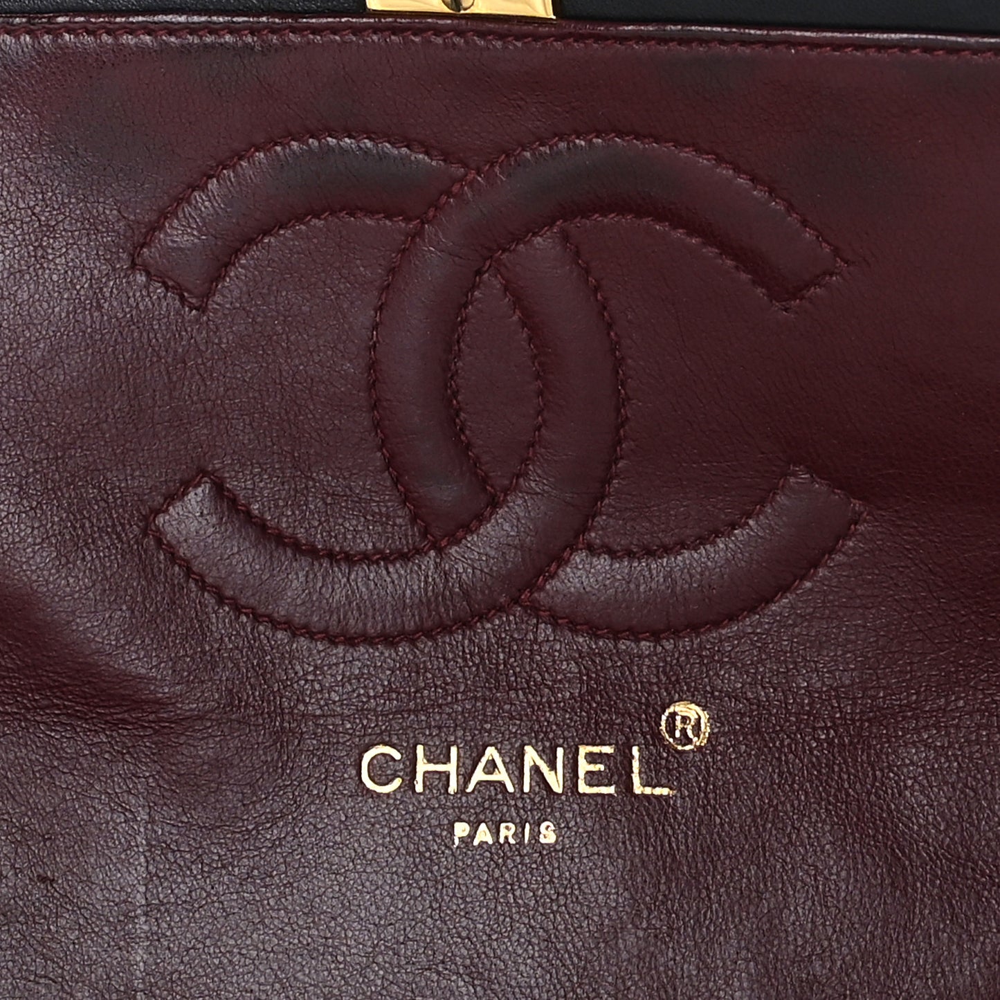 Lambskin Quilted Medium Single Flap Navy Blue