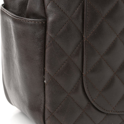 Chanel Calfskin Quilted Large Cambon Flap Brown Beige 13 of 17