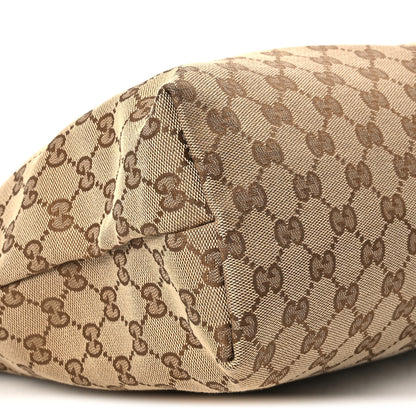 Gucci Monogram Web Medium Flat Messenger Bag Brown 9 of 10