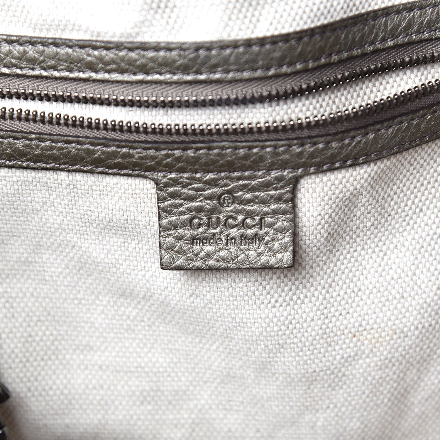 Gucci Metallic Pebbled Calfskin Medium Soho Shoulder Bag Sasso 6 of 15