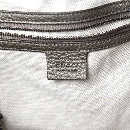 Gucci Metallic Pebbled Calfskin Medium Soho Shoulder Bag Sasso 6 of 15