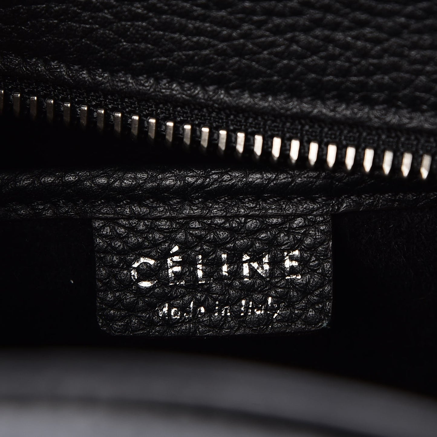 Drummed Calfskin Nano Luggage Black