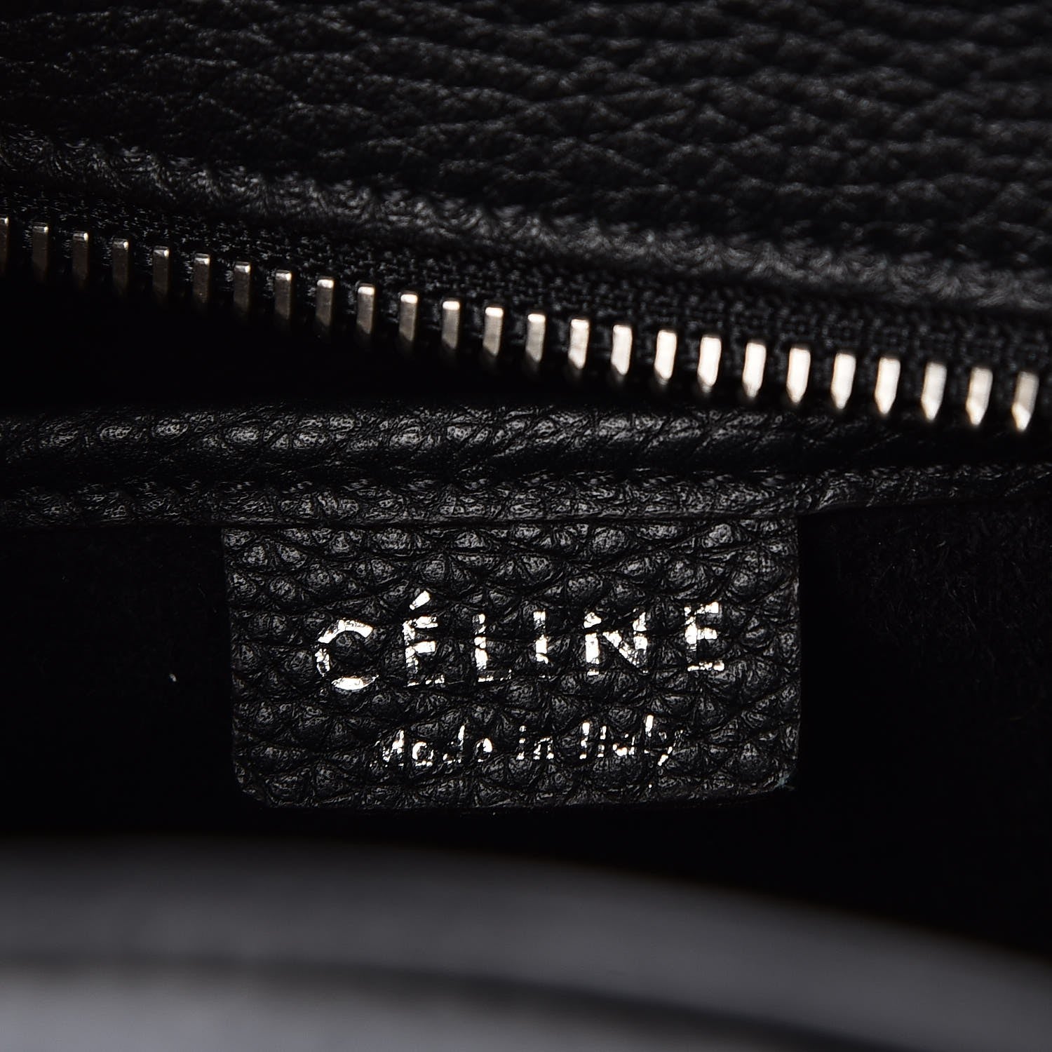 Celine Drummed Calfskin Nano Luggage Black 6 of 8