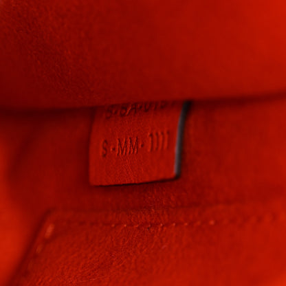 Celine Drummed Calfskin Nano Luggage Vermillion 8 of 11