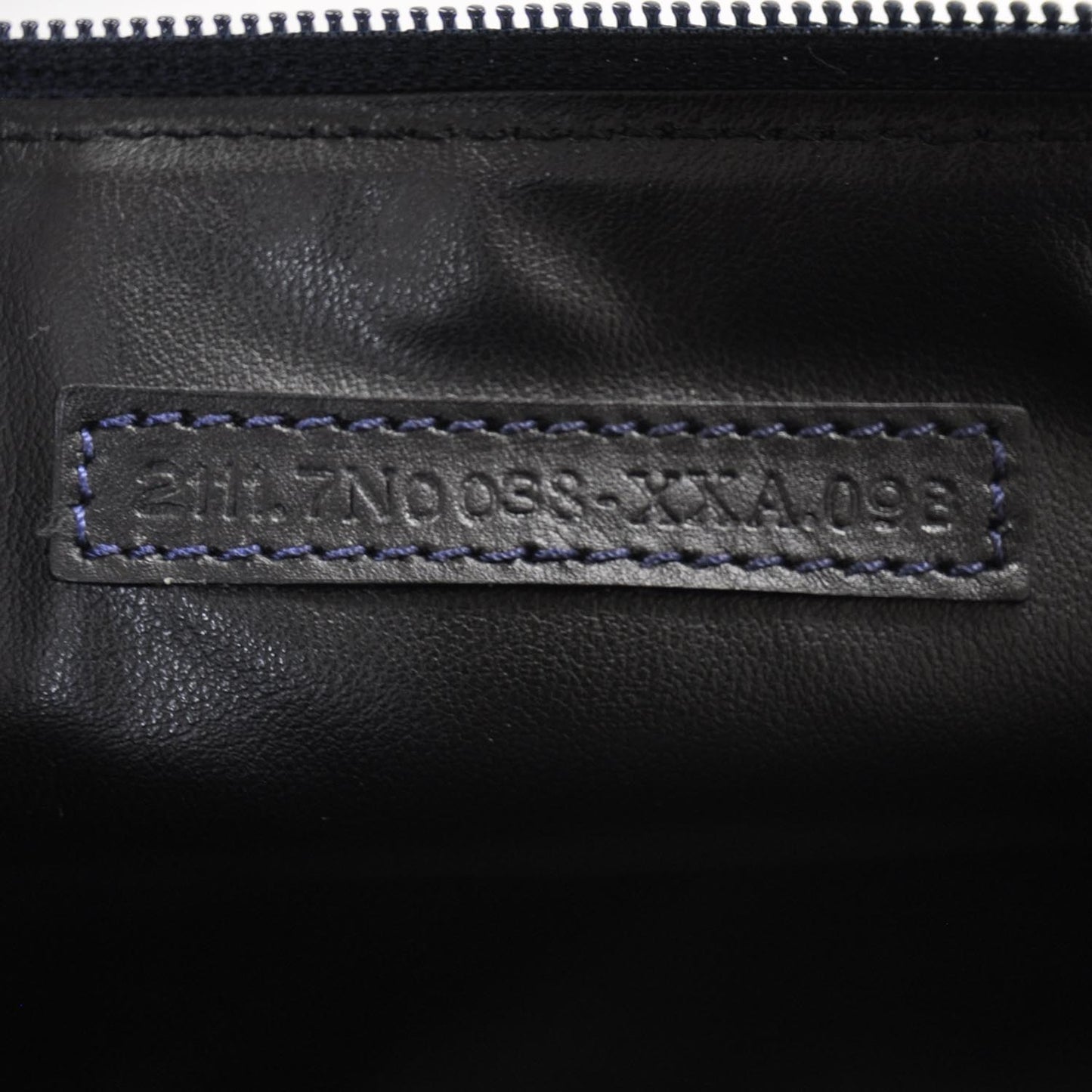 Patent FF Embossed Large Cosmetic Pouch Navy