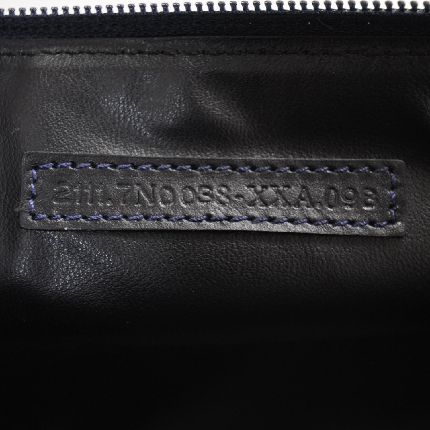 Fendi Patent FF Embossed Large Cosmetic Pouch Navy 6 of 9