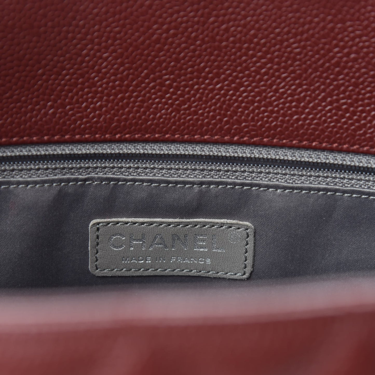 Caviar Quilted Grand Shopping Tote GST Burgundy