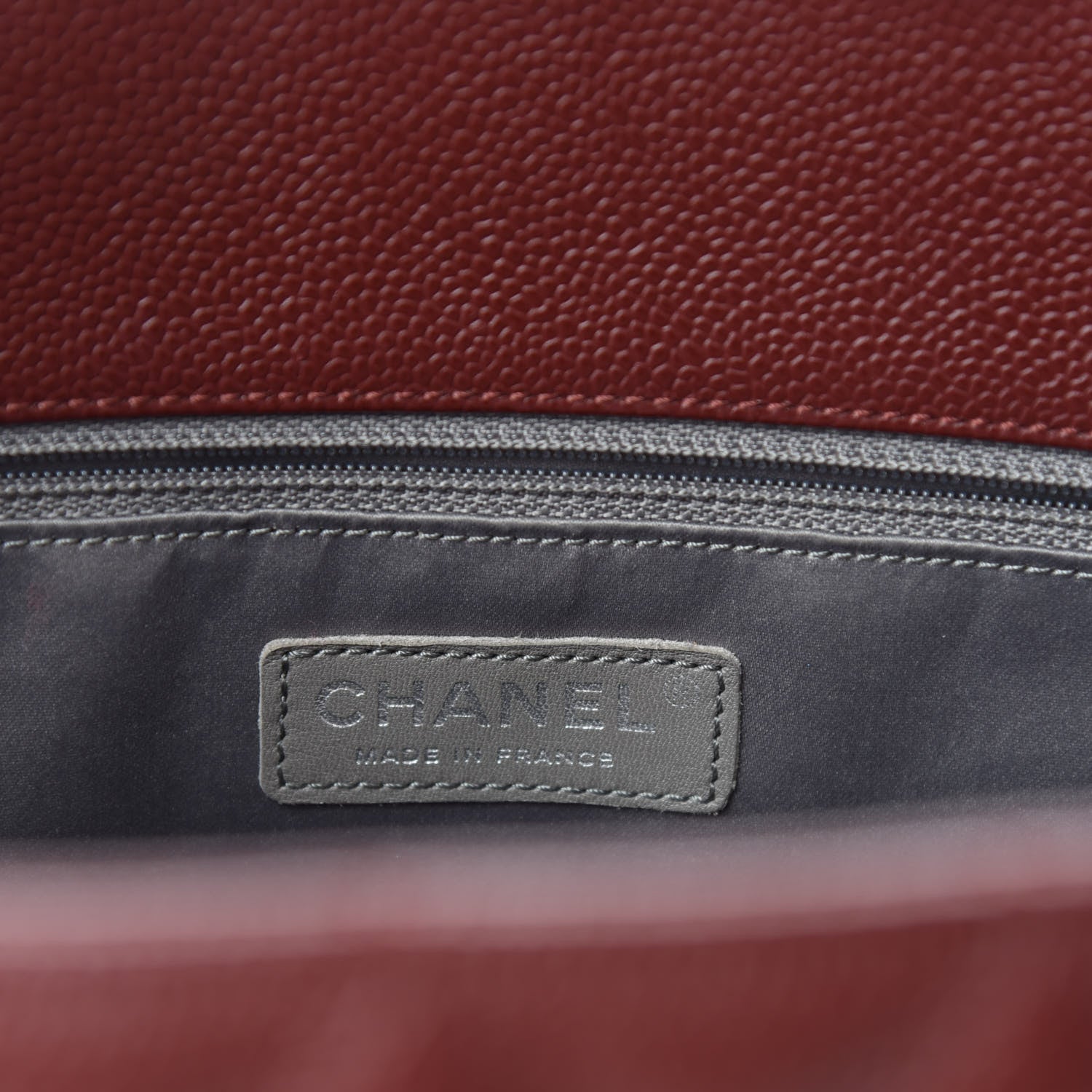 Chanel Caviar Quilted Grand Shopping Tote GST Burgundy 8 of 10