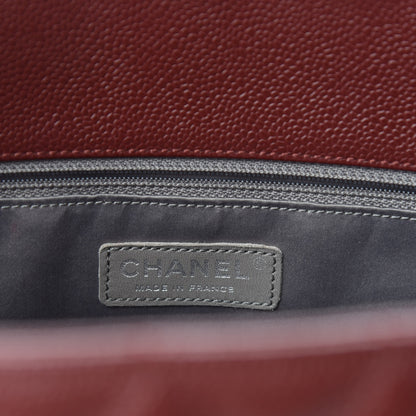 Chanel Caviar Quilted Grand Shopping Tote GST Burgundy 8 of 10