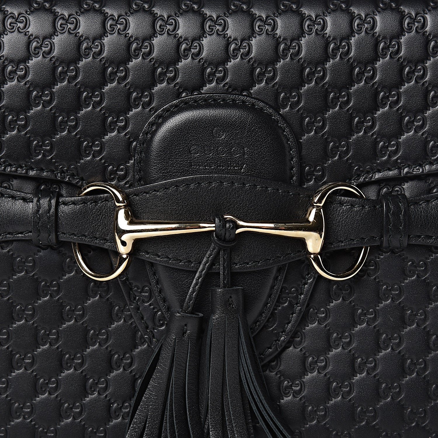 Gucci Microguccissima Medium Emily Chain Shoulder Bag Black 10 of 10