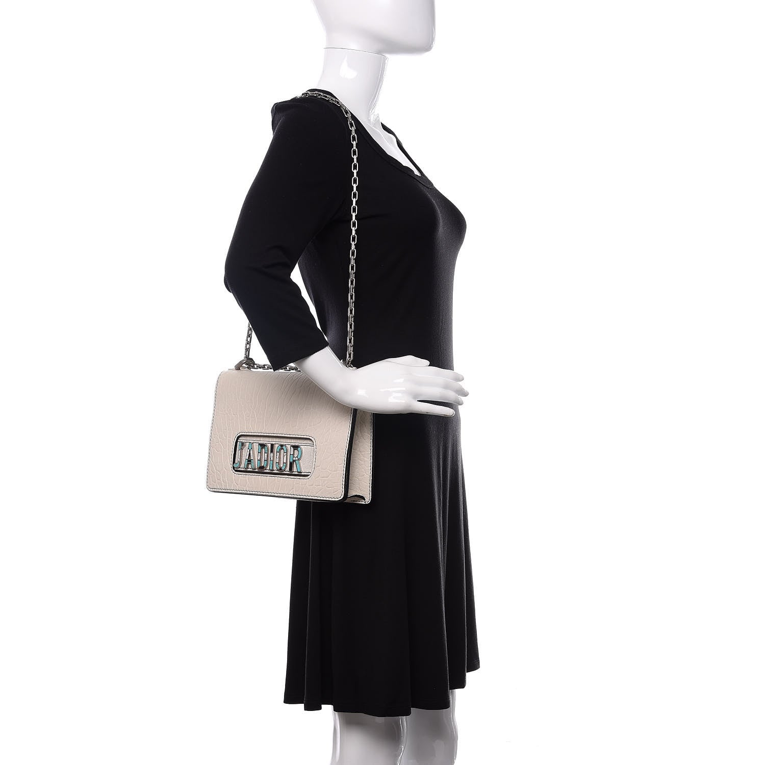 Christian Dior Canyon Grained Lambskin J'Adior Chain Flap Bag Off White 2 of 9