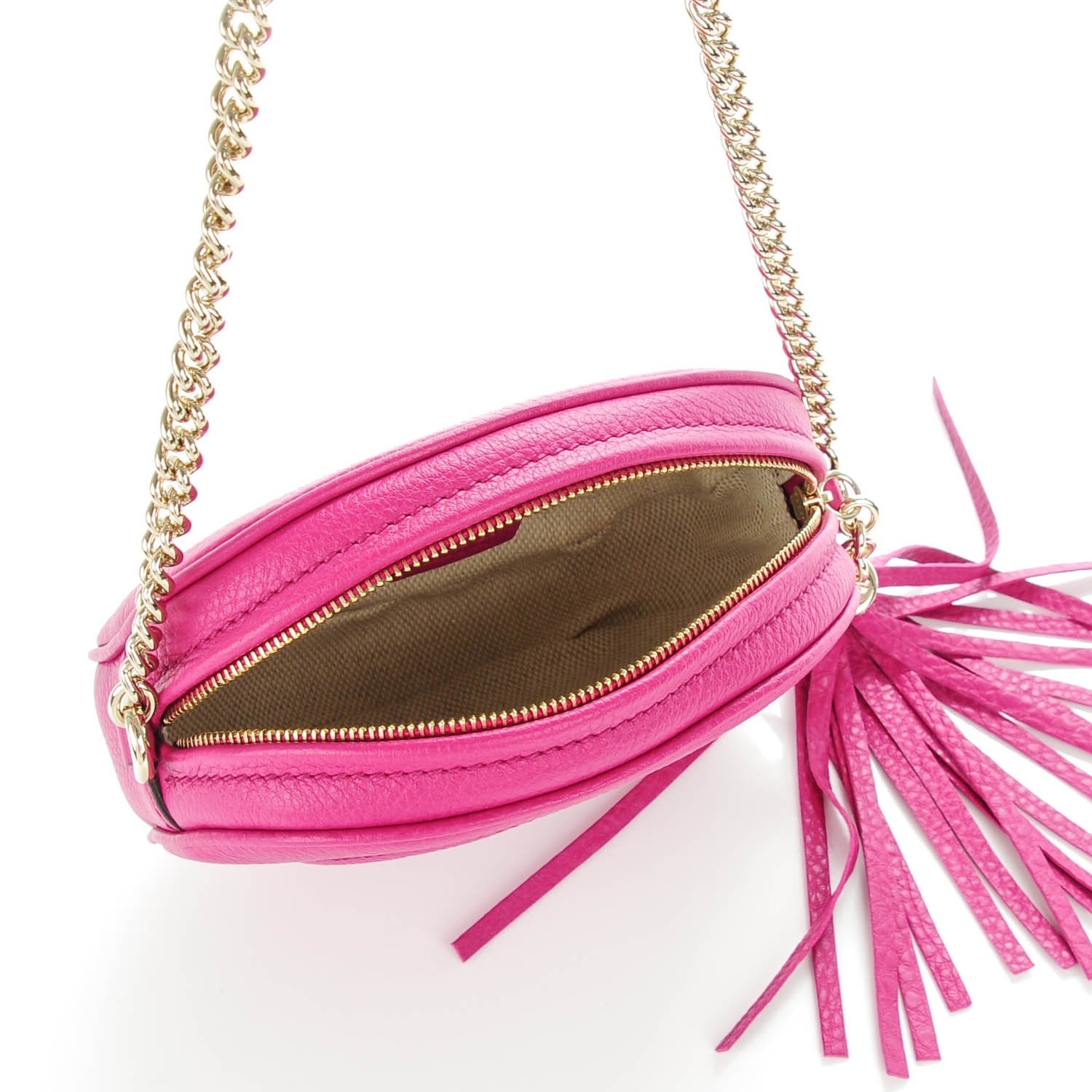 Gucci Cellarius Calfskin Mini Soho Chain Bag Bright Bouganville 5 of 7