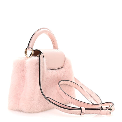 Louis Vuitton Mink Calfskin Goatskin Capucines Mini Rosewater Pink 3 of 12