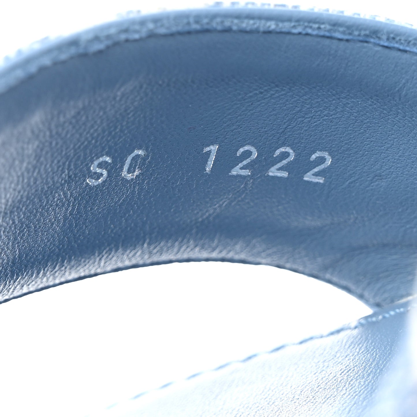 Monogram Denim Silhouette Sandals 36 Blue