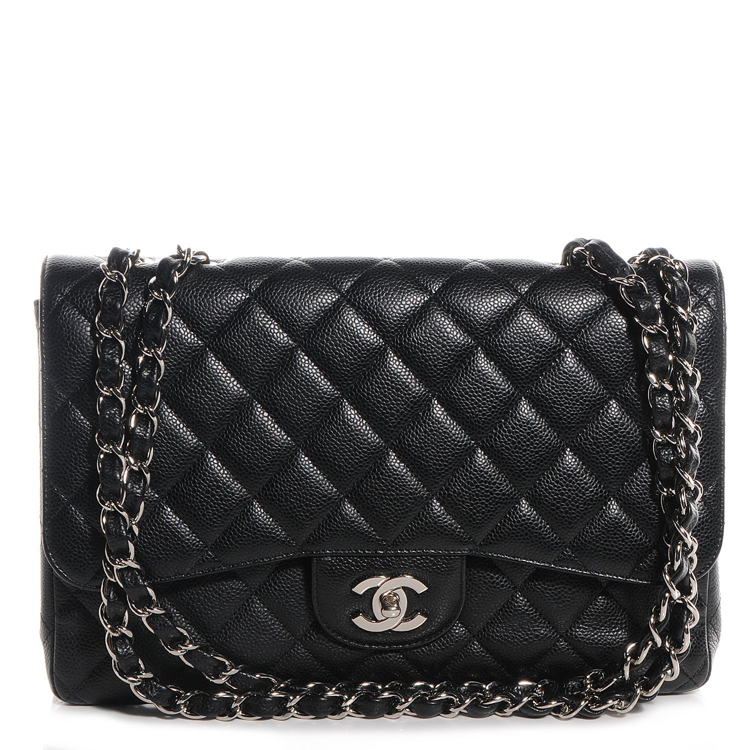 Chanel Caviar Jumbo Single Flap Black 1 of 8