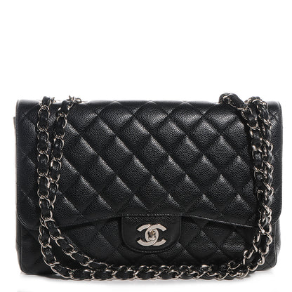 Chanel Caviar Jumbo Single Flap Black 1 of 8