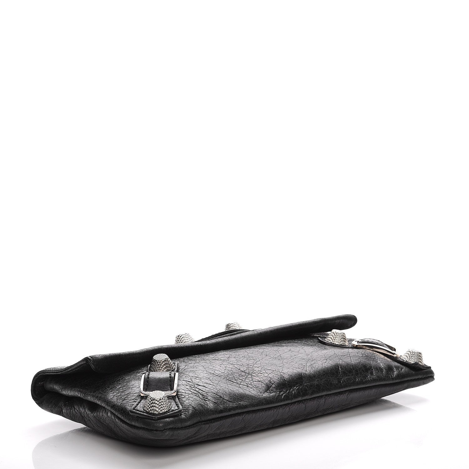 Balenciaga Agneau Giant 21 Silver Hardware Envelope Clutch Black 4 of 10
