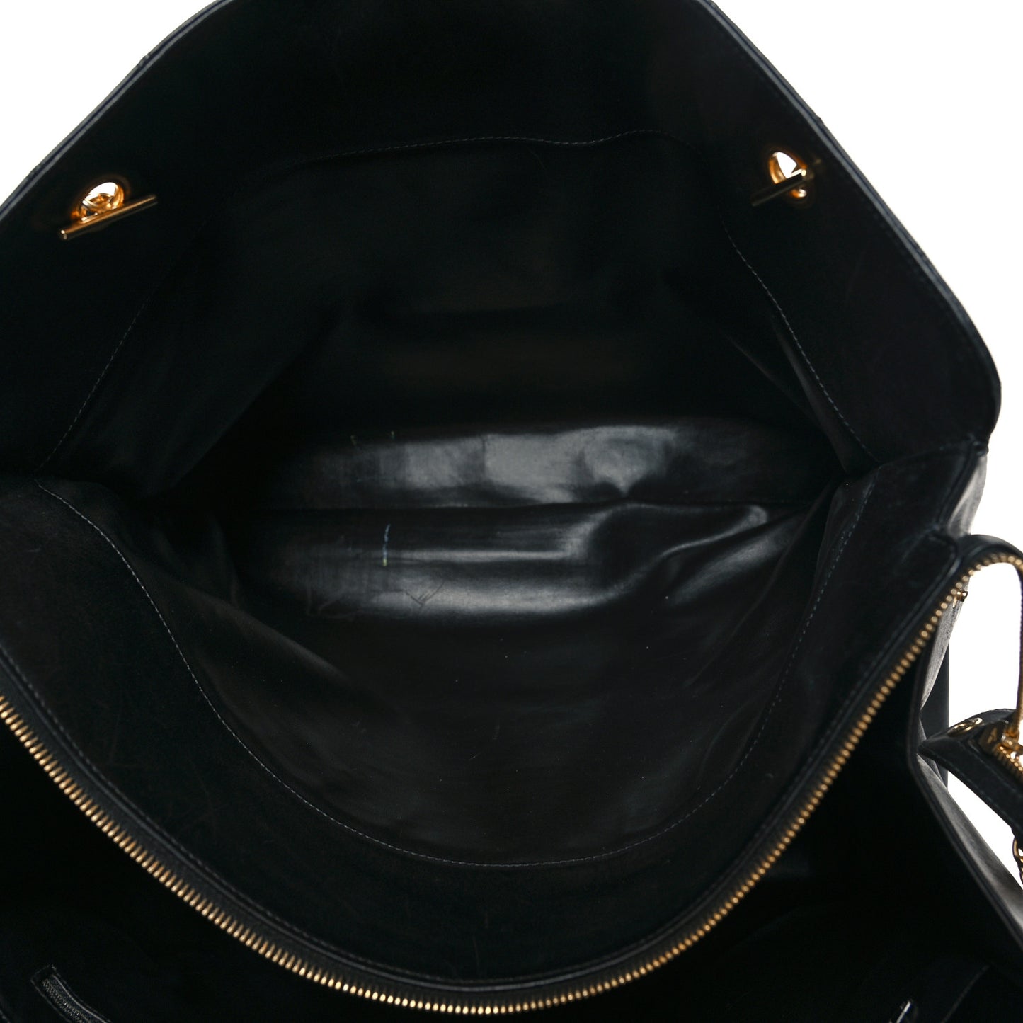 Calfskin Stitched XL Weekender Black