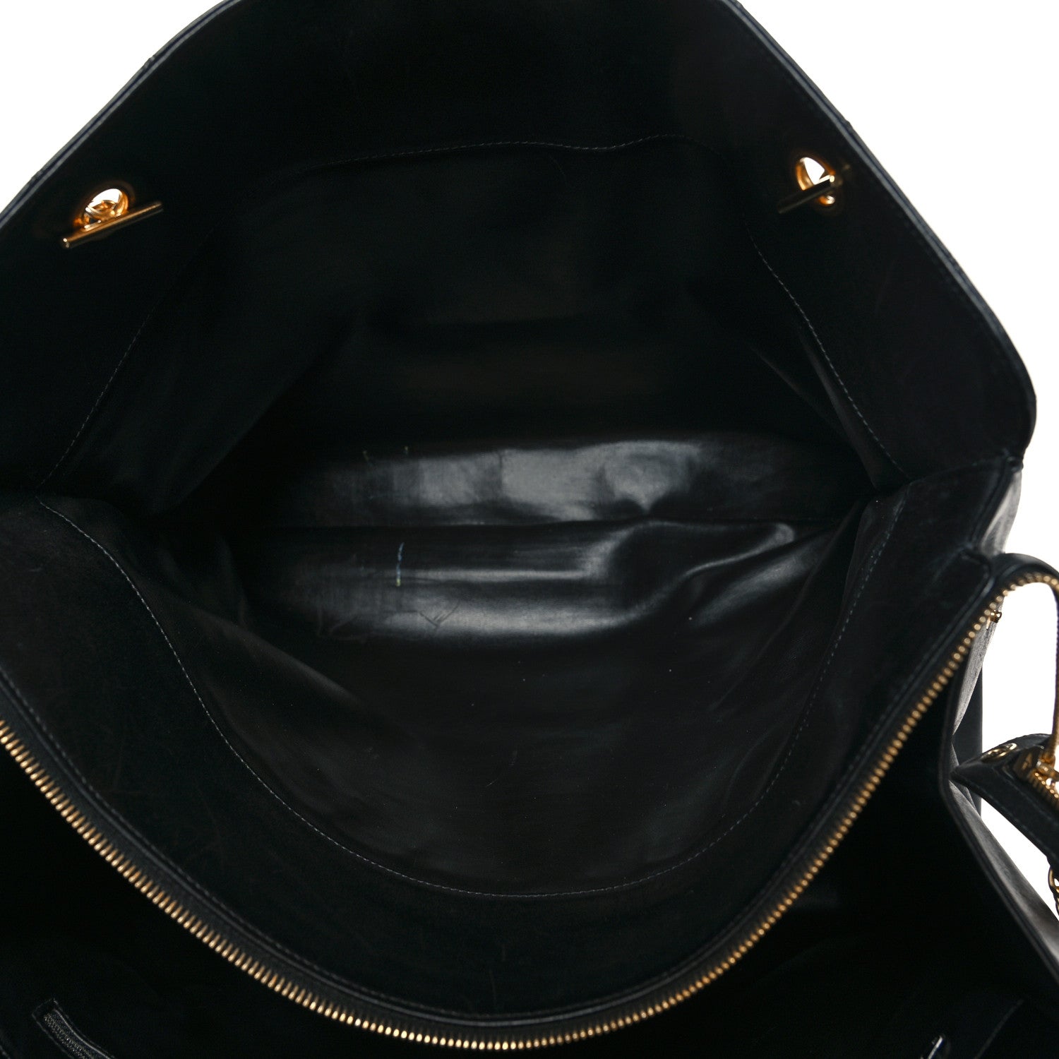 Chanel Calfskin Stitched XL Weekender Black 5 of 19