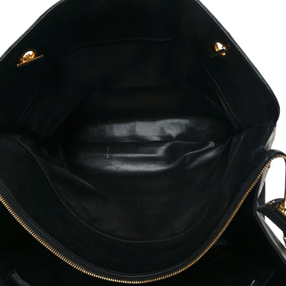 Chanel Calfskin Stitched XL Weekender Black 5 of 19