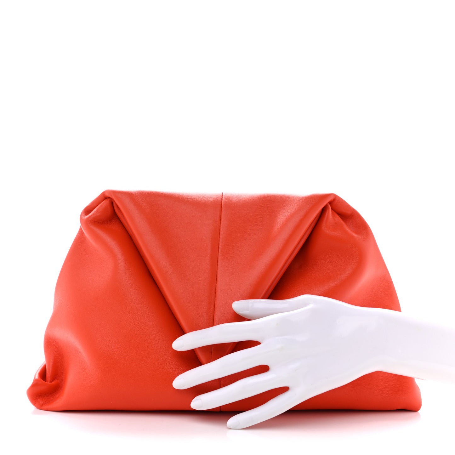 Lambskin BV Trine Clutch Orange