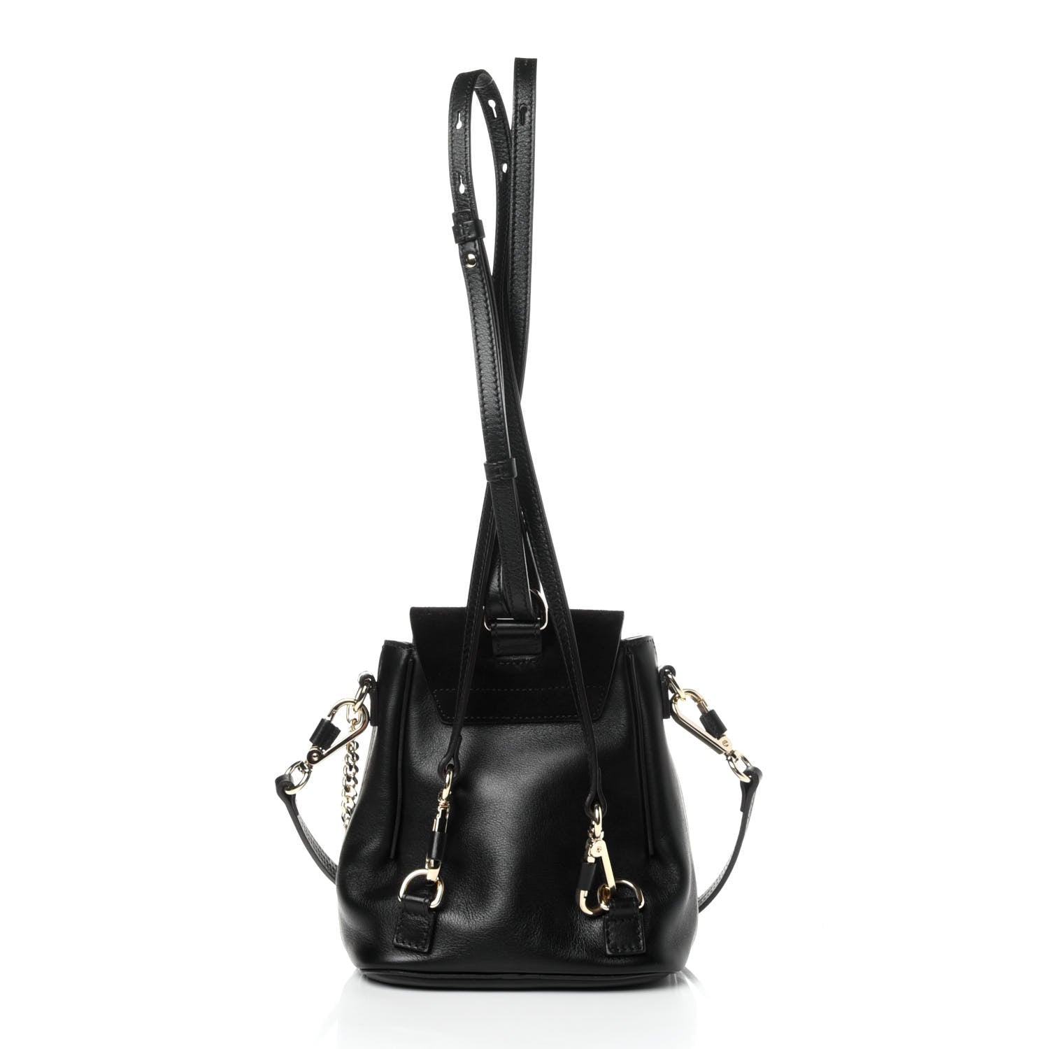Chloe Suede Calfskin Mini Faye Backpack Black 2 of 5