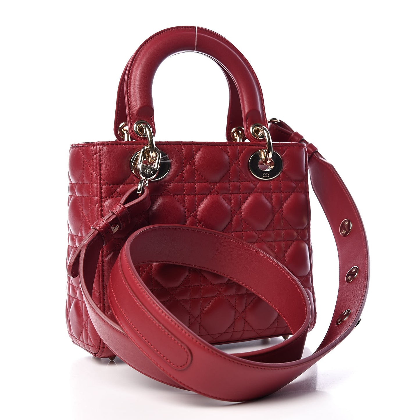 Lambskin Cannage Small My Lady Dior Red