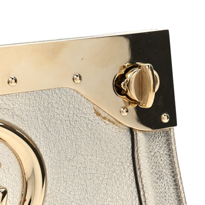 Gucci Metallic Calfskin Britt Clutch Gold 11 of 11