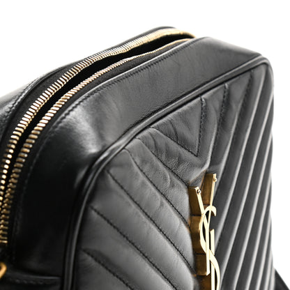 Saint Laurent Calfskin Matelasse Monogram Lou Camera Bag Black 13 of 14