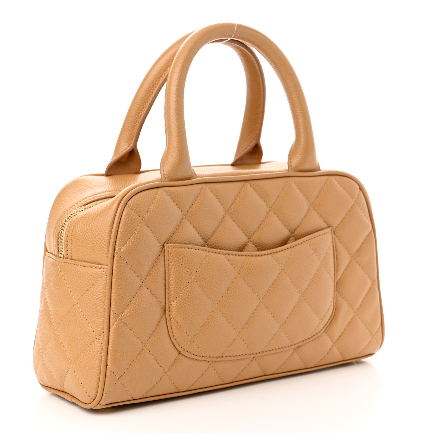Chanel Caviar Quilted Small Bowler Beige 3 of 12