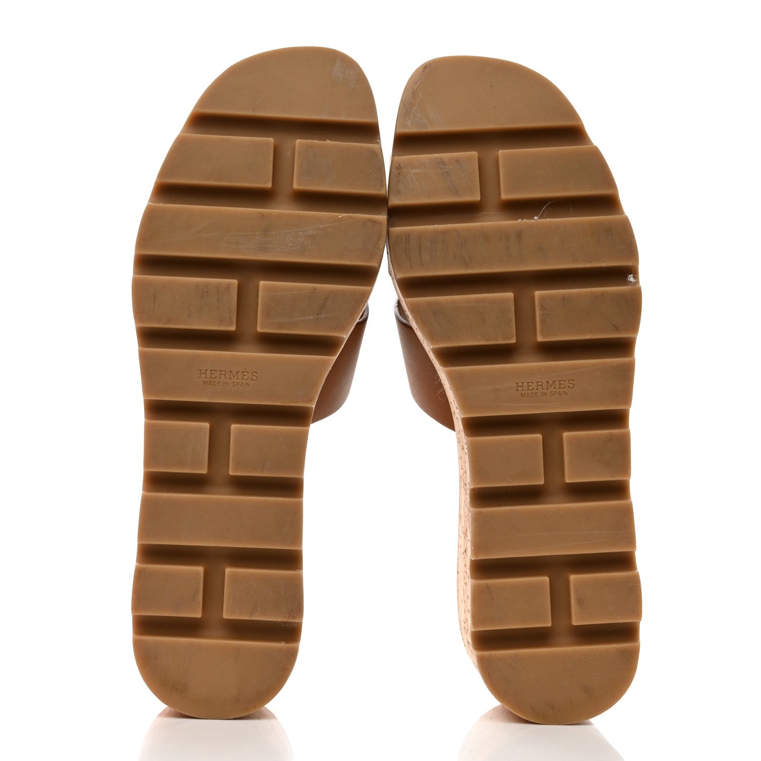 Hermes Calfskin Cork Eze 30 Sandals 38 Marron Glaise 5 of 9