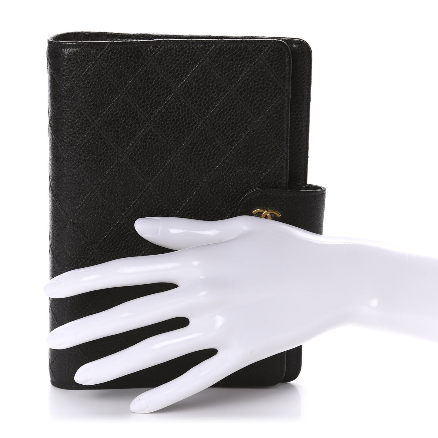 Caviar Stitched Agenda Cover Black