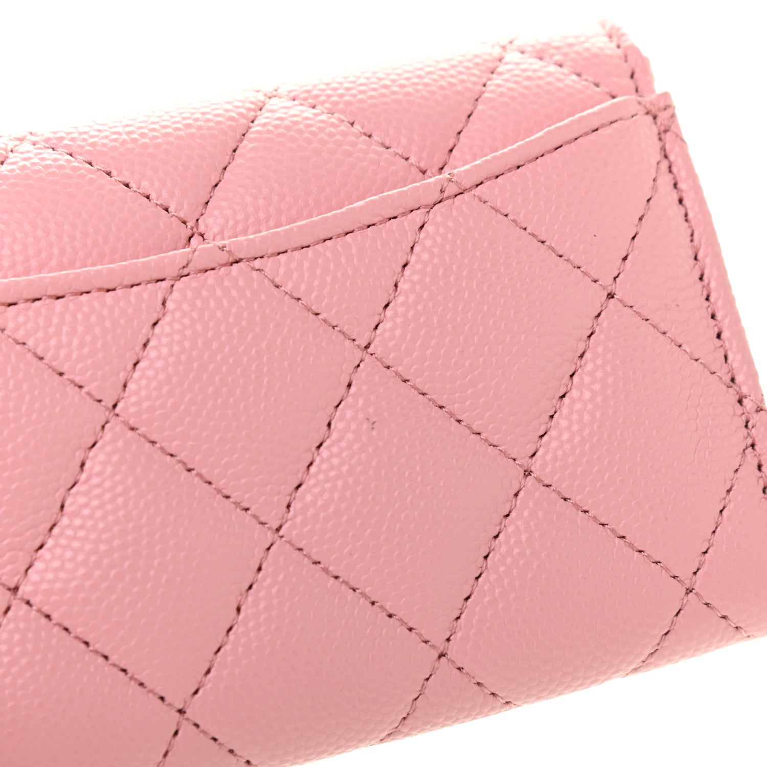 Chanel Caviar Quilted Flap Card Holder Wallet Light Pink 10 of 10