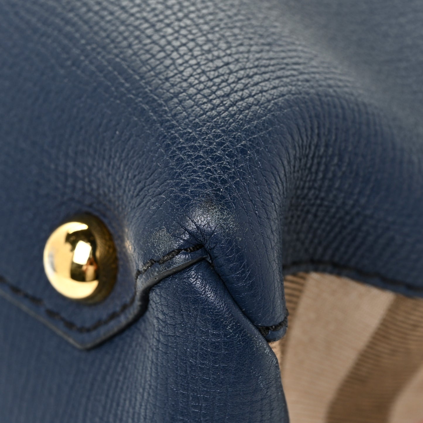 Derby Calfskin House Check Medium Camberley Ink Blue